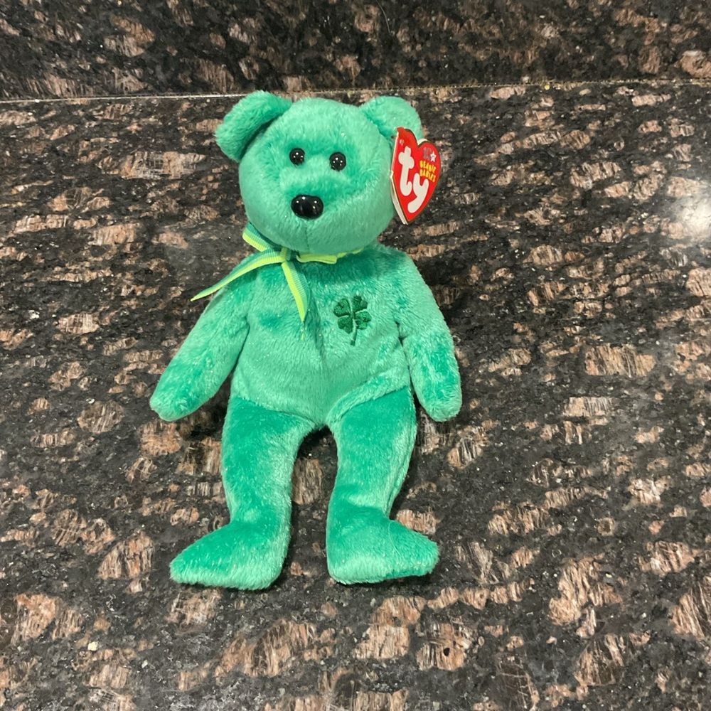 Ty Emerald Green Shamrock Bear Plush
